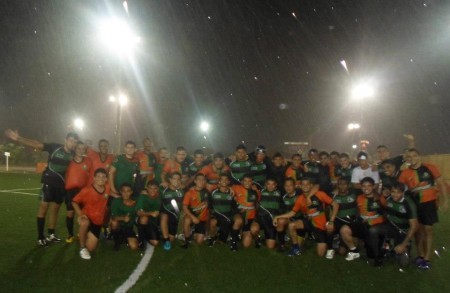 Celebrando la Victoria de la Semifinal